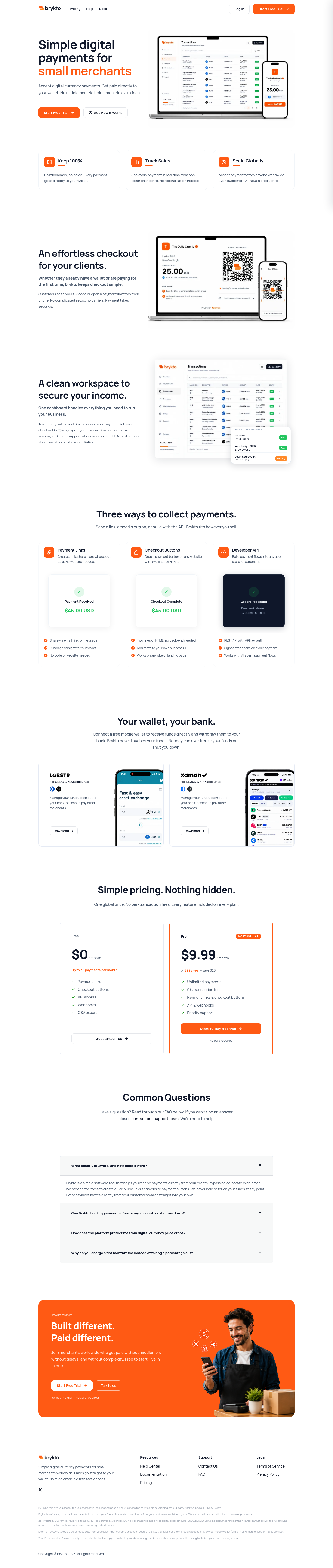 Hero section of droppayxrp.com