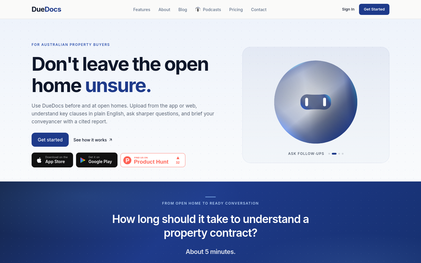 Captured Homepage / Lander