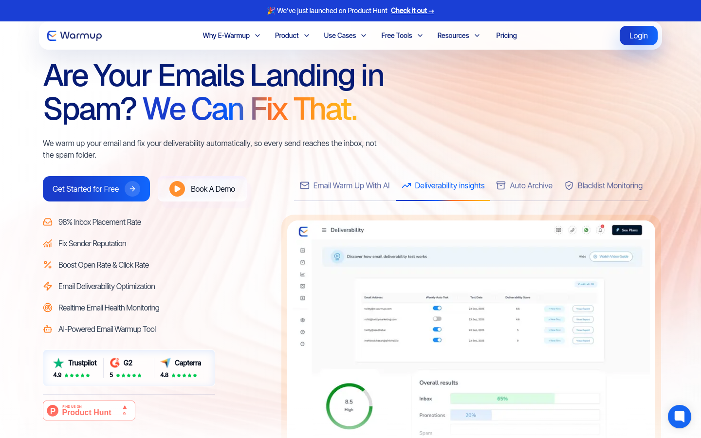 Captured Homepage / Lander