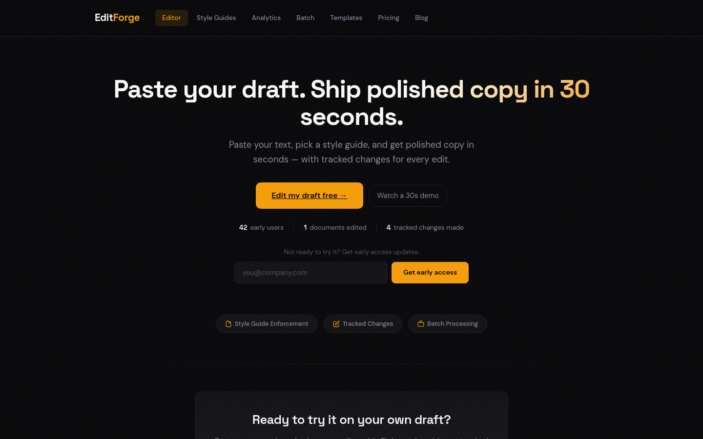 Captured Homepage / Lander