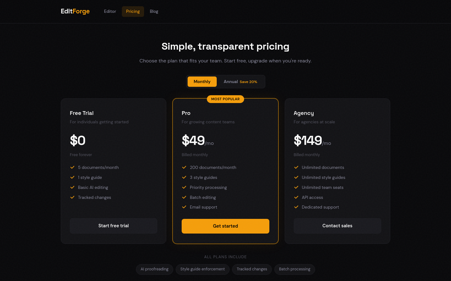 Pricing