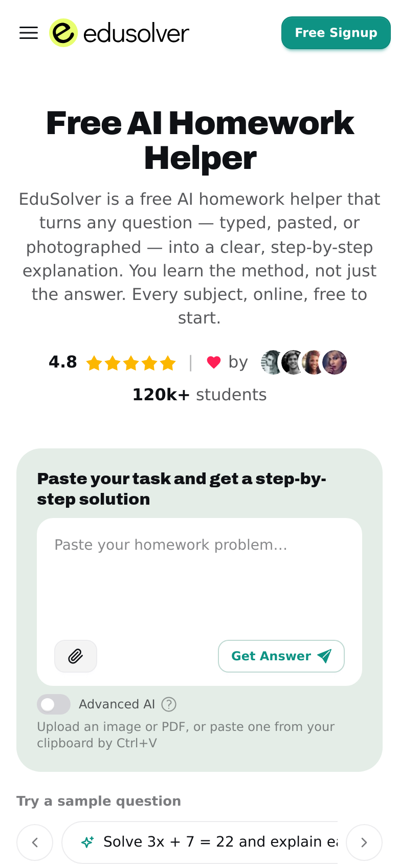 Homepage / Lander