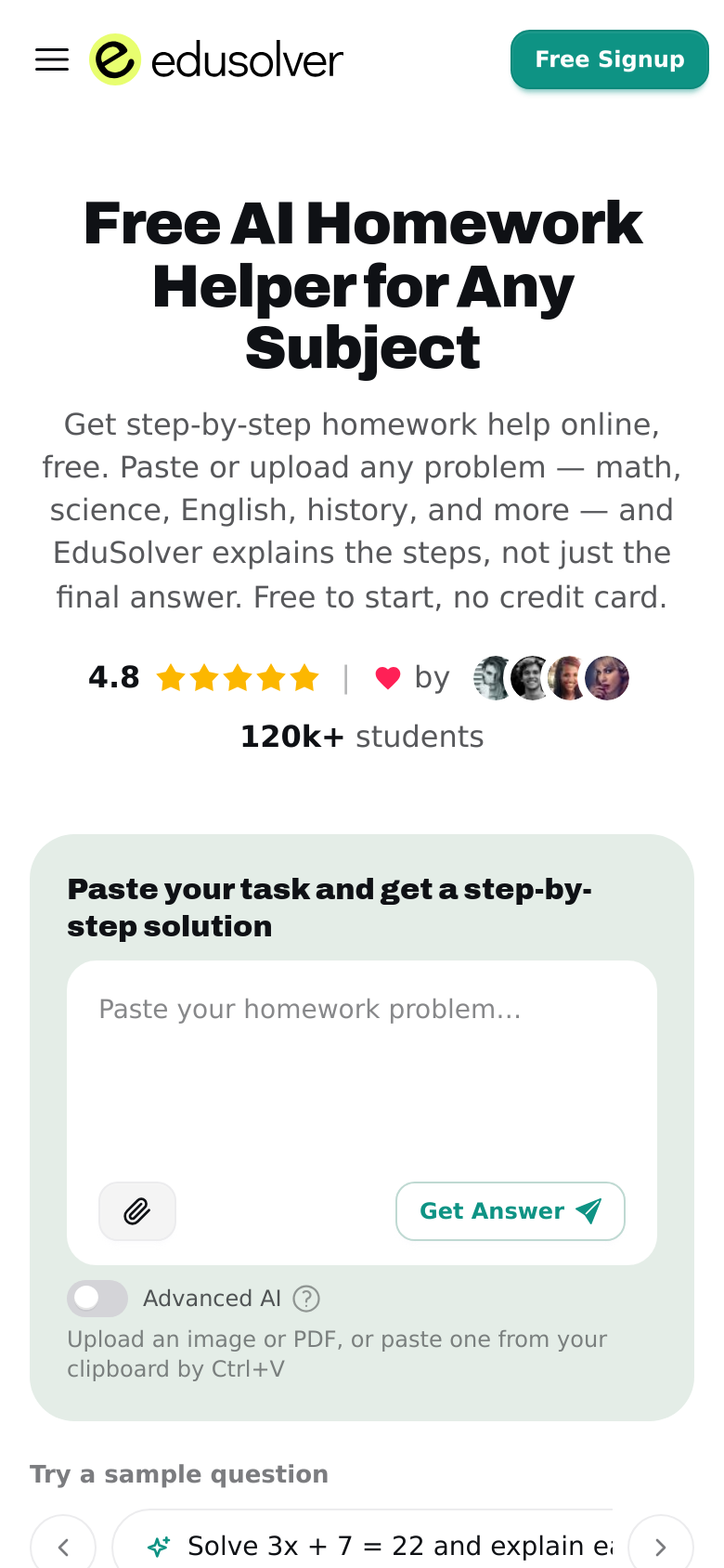 Homepage / Lander