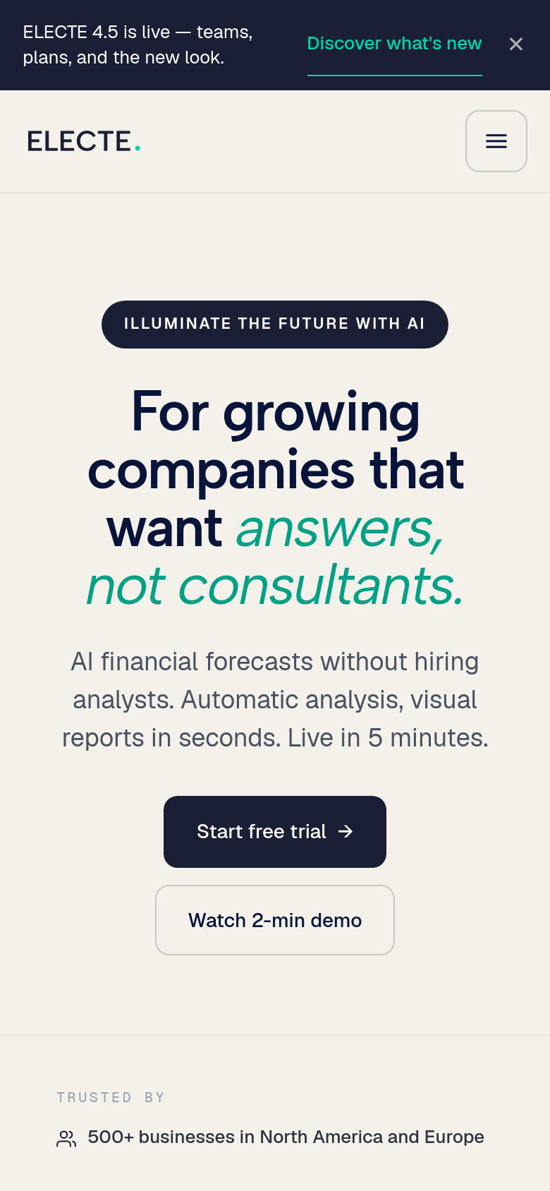 Homepage / Lander