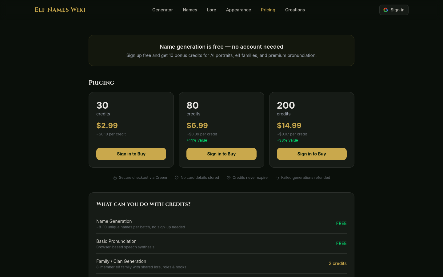 Pricing