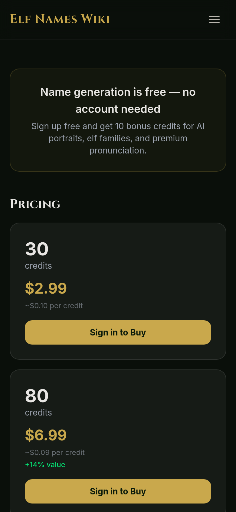 Pricing