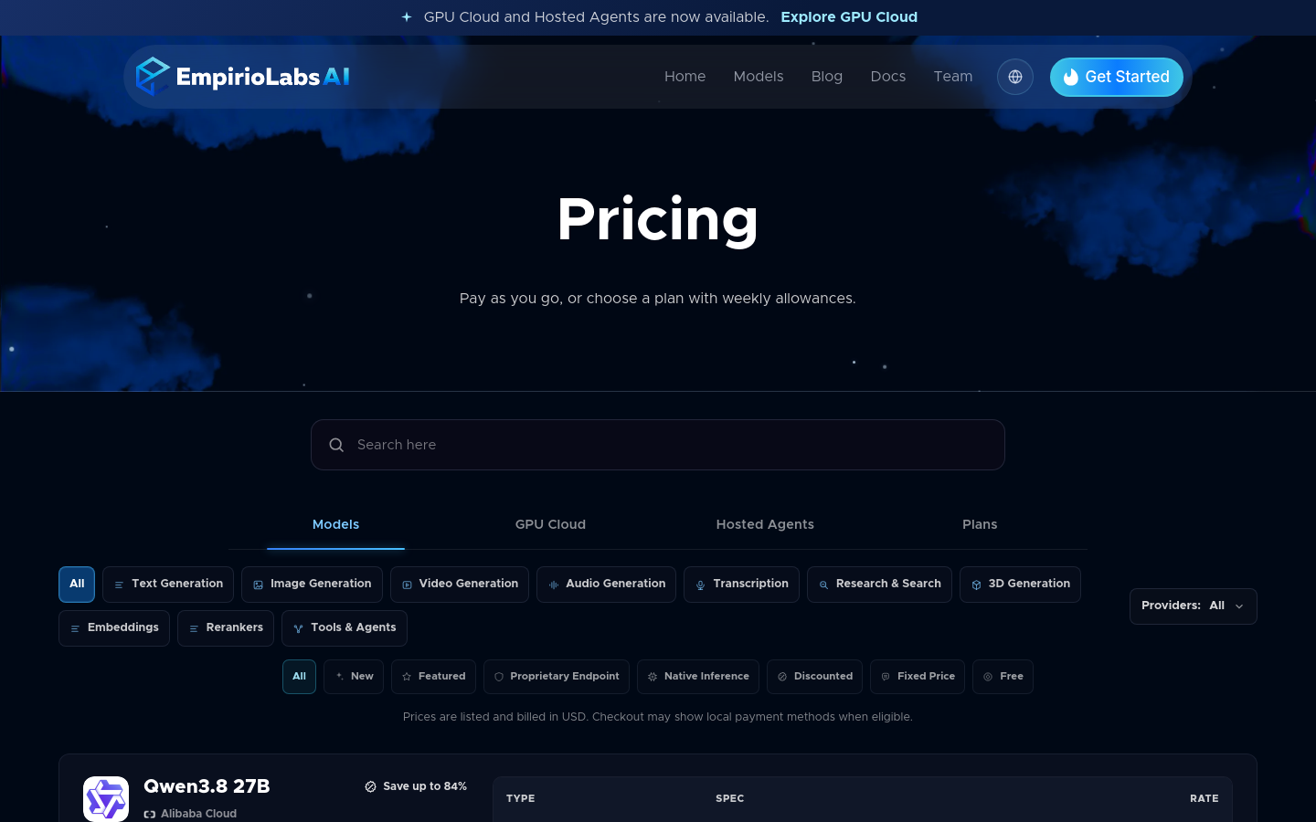 Pricing
