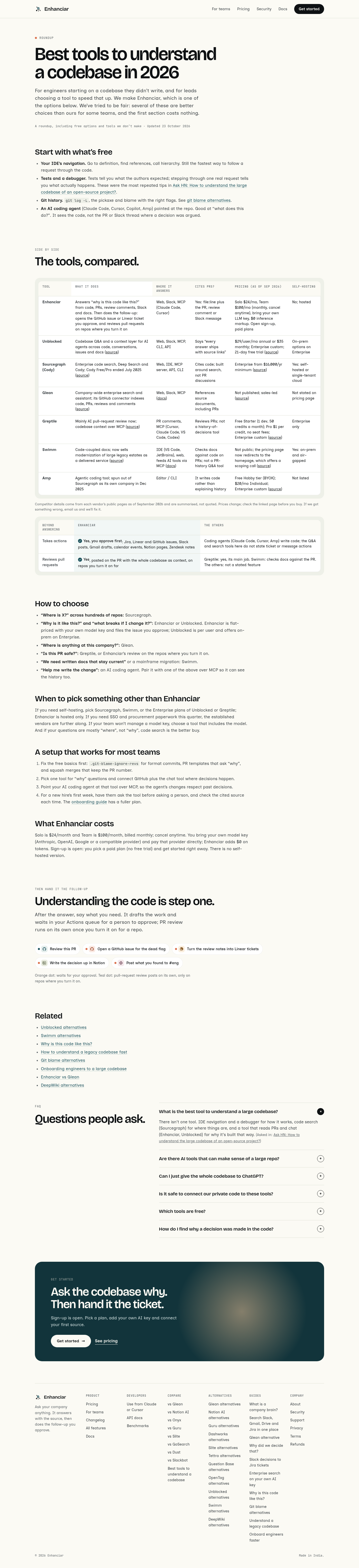 enhanciar.in FAQ section, Compare