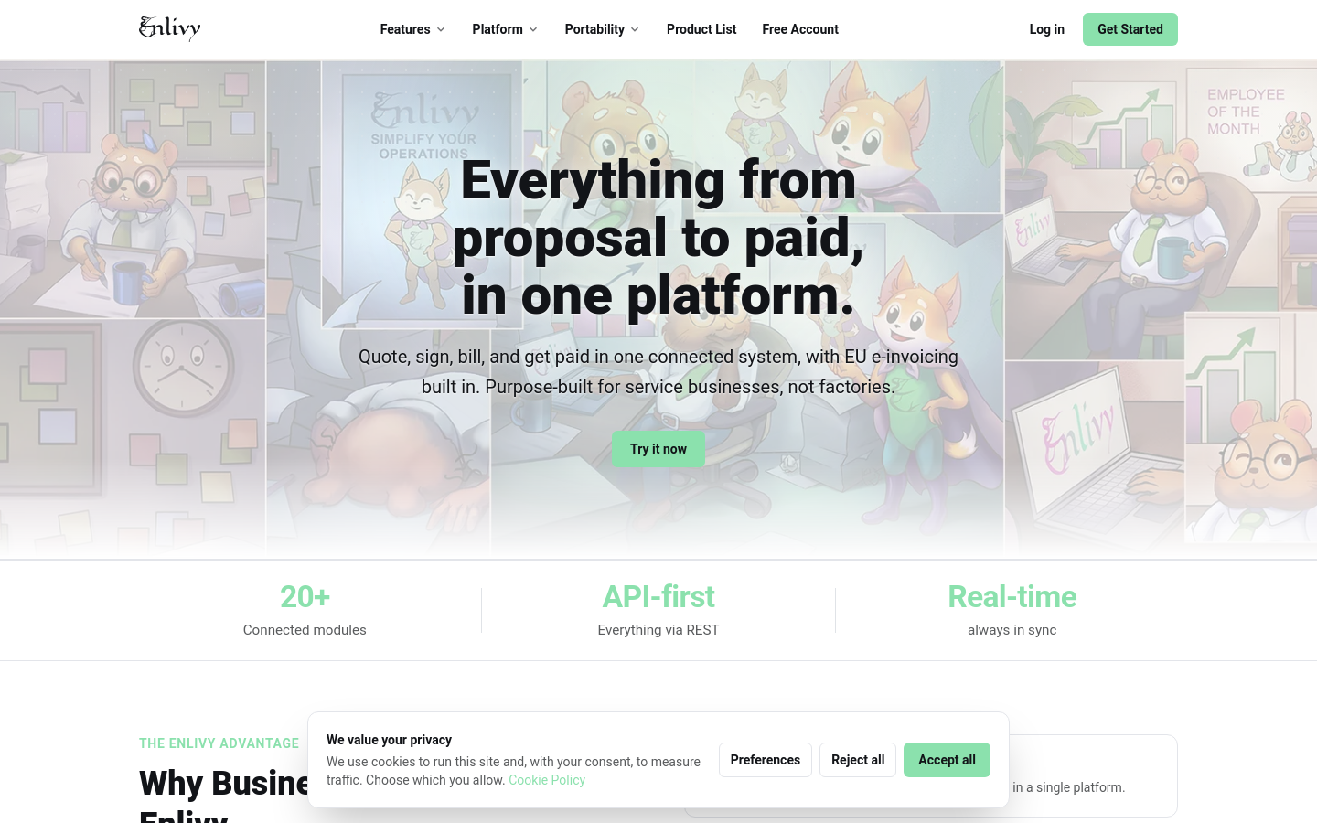Above-the-fold capture of enlivy.com