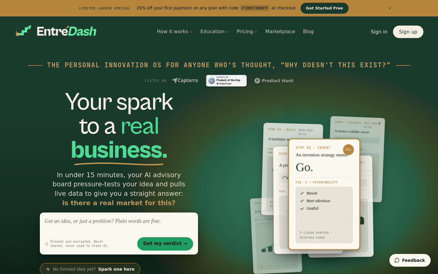 Captured Homepage / Lander