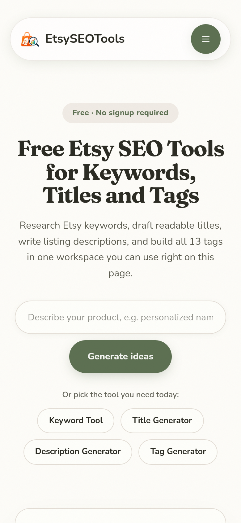 Homepage / Lander
