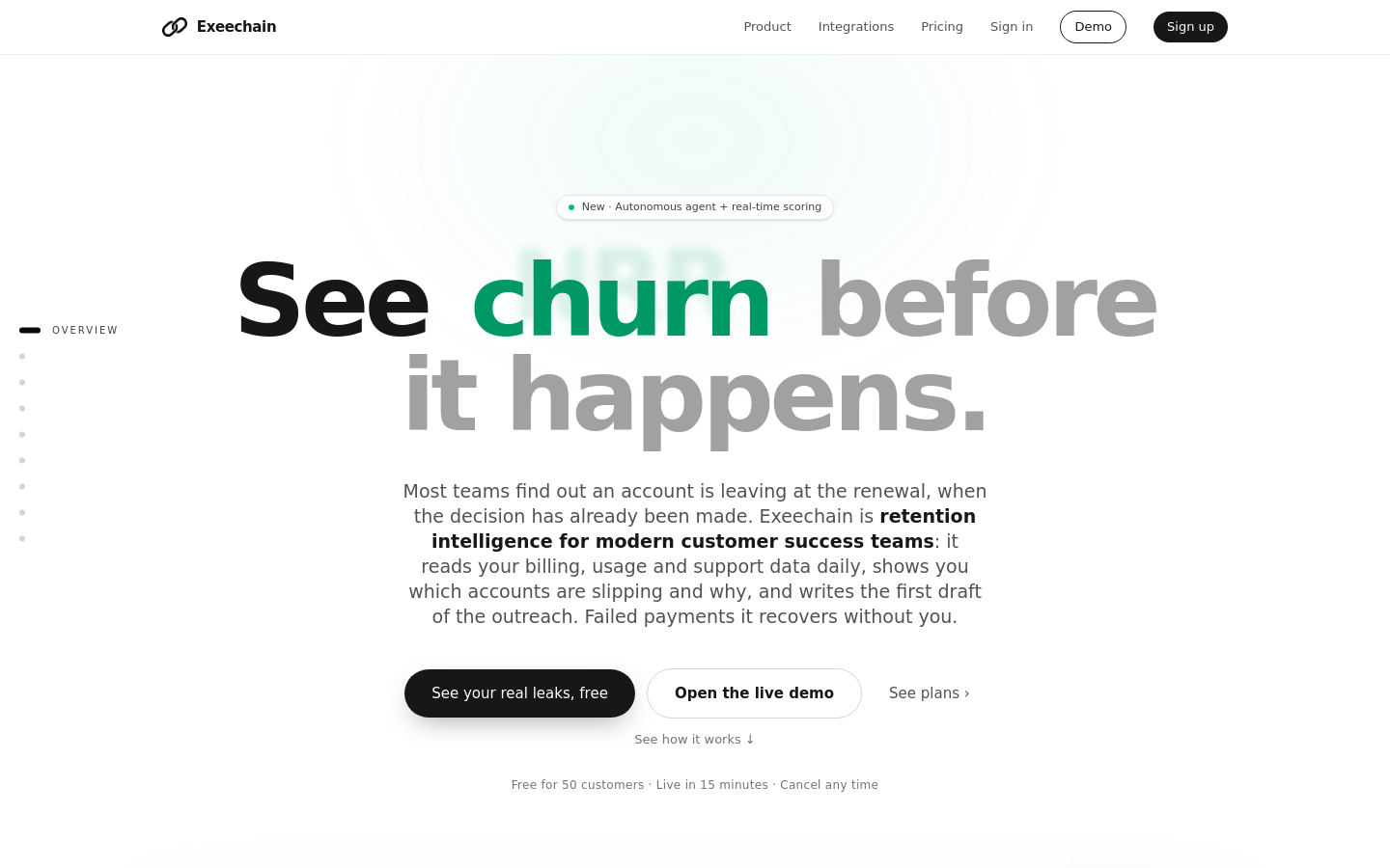 Captured homepage of exeechain.com