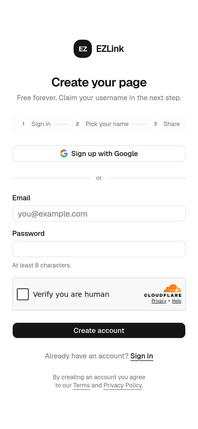 Signup