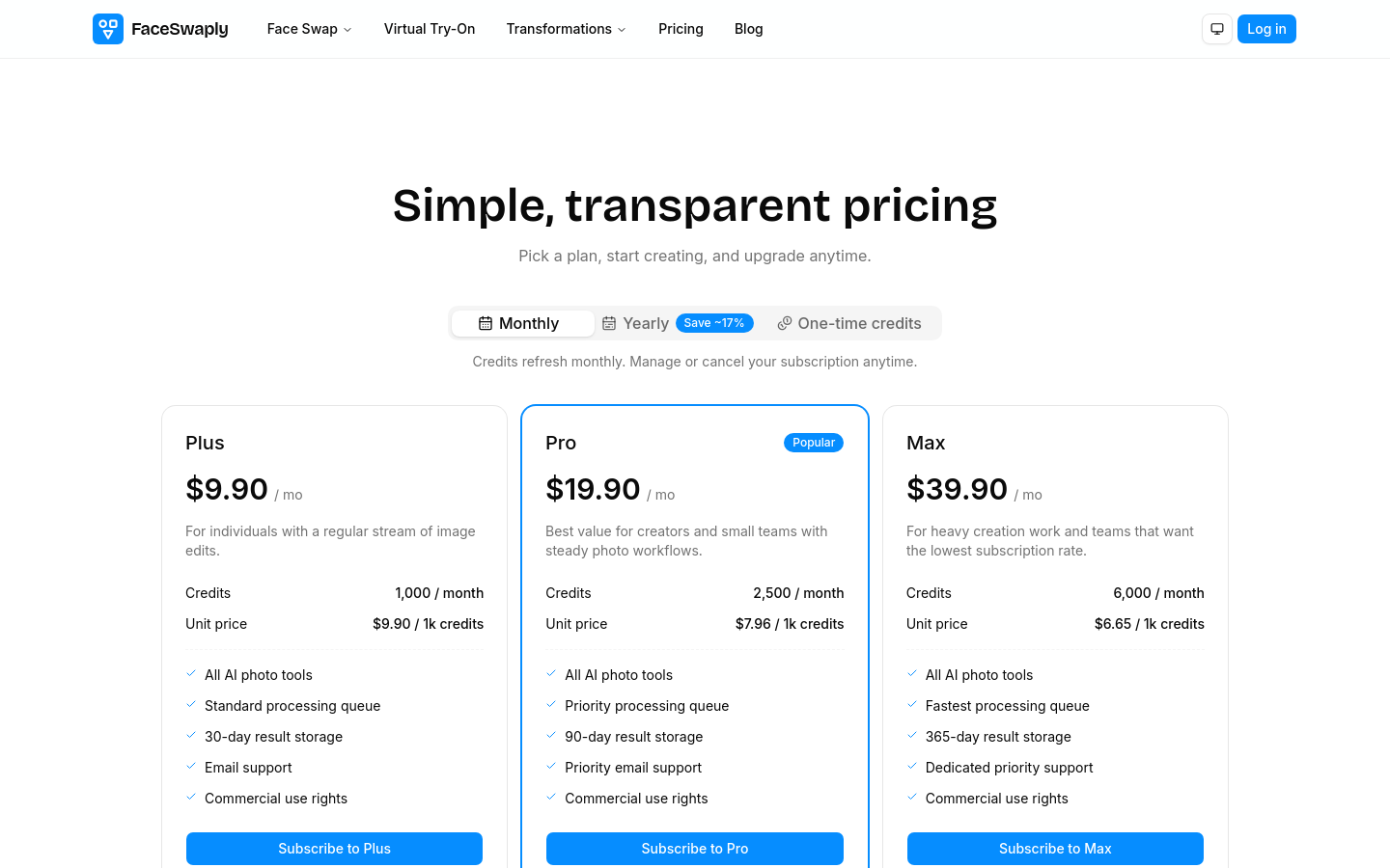 Pricing