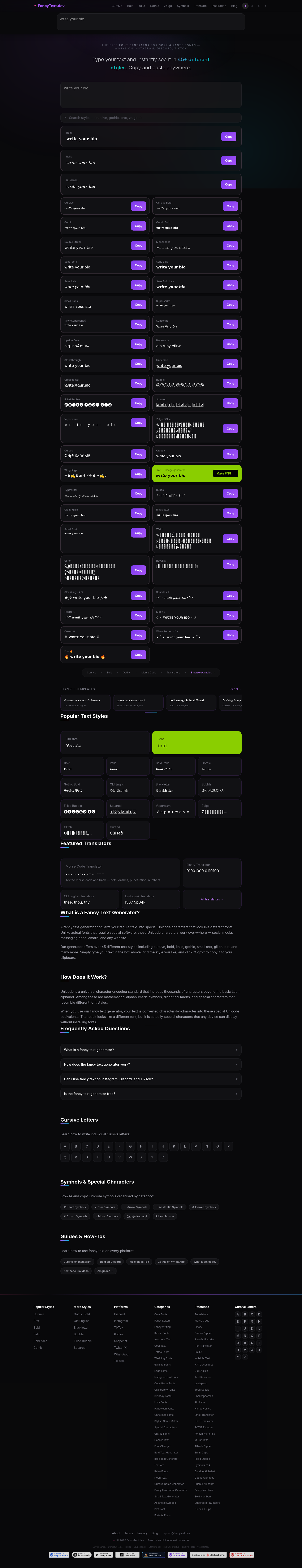 fancytext.dev — 