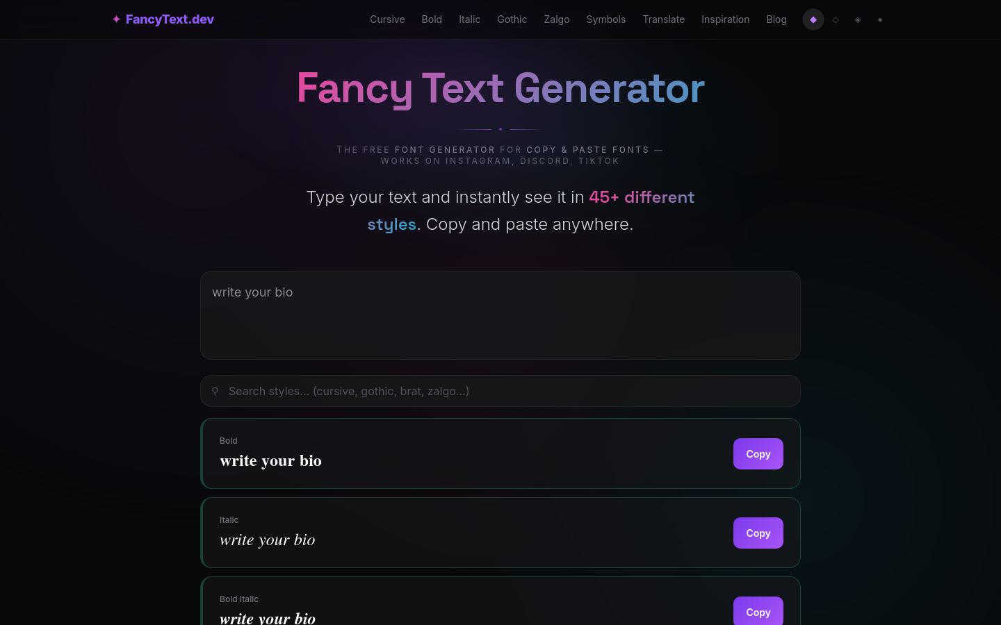 Captured Homepage / Lander