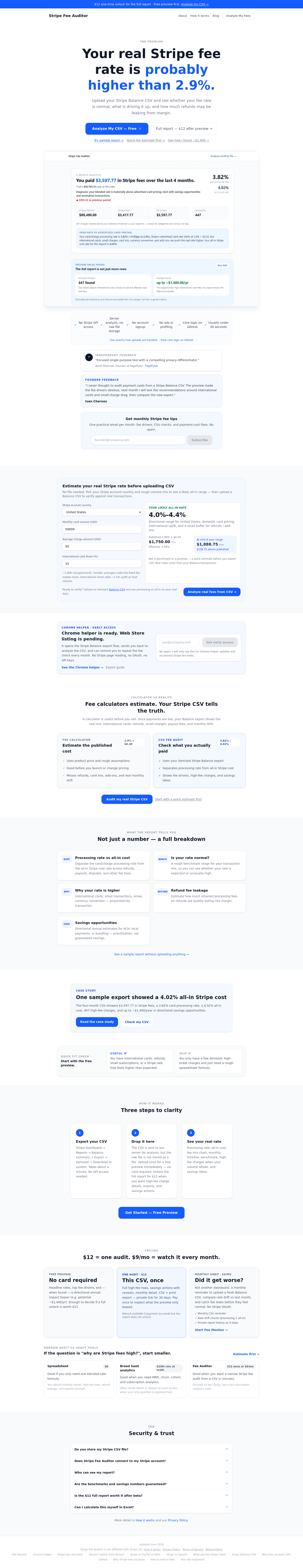 feeauditor.com section