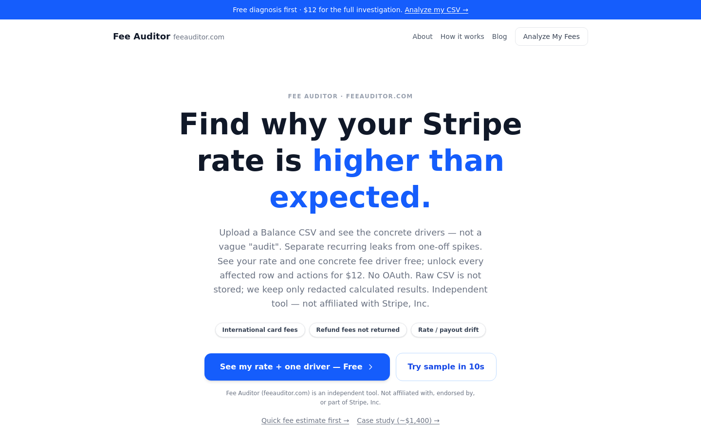 Captured Homepage / Lander
