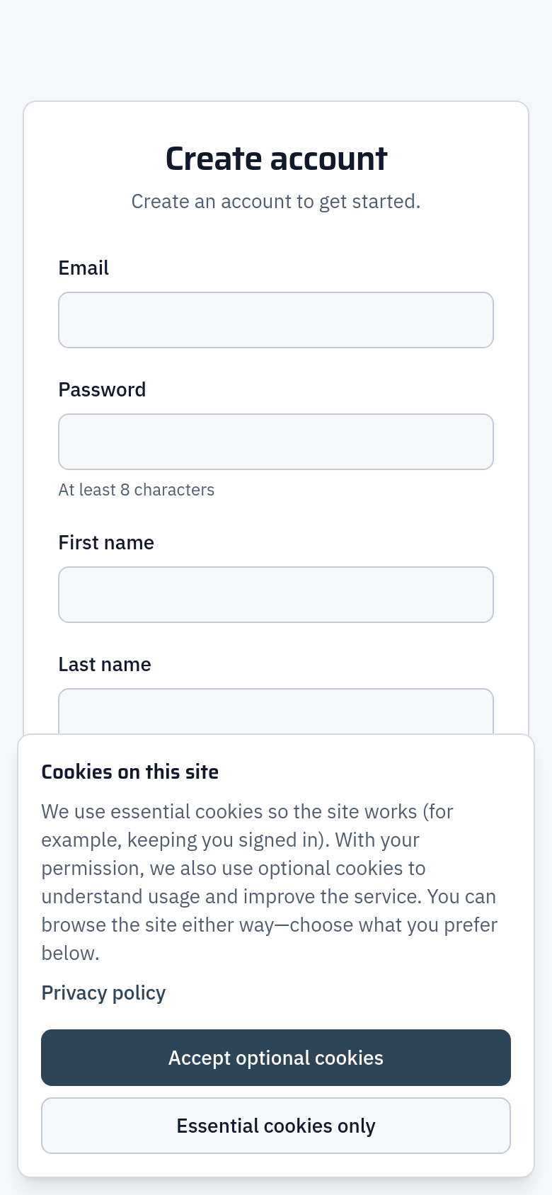 Signup