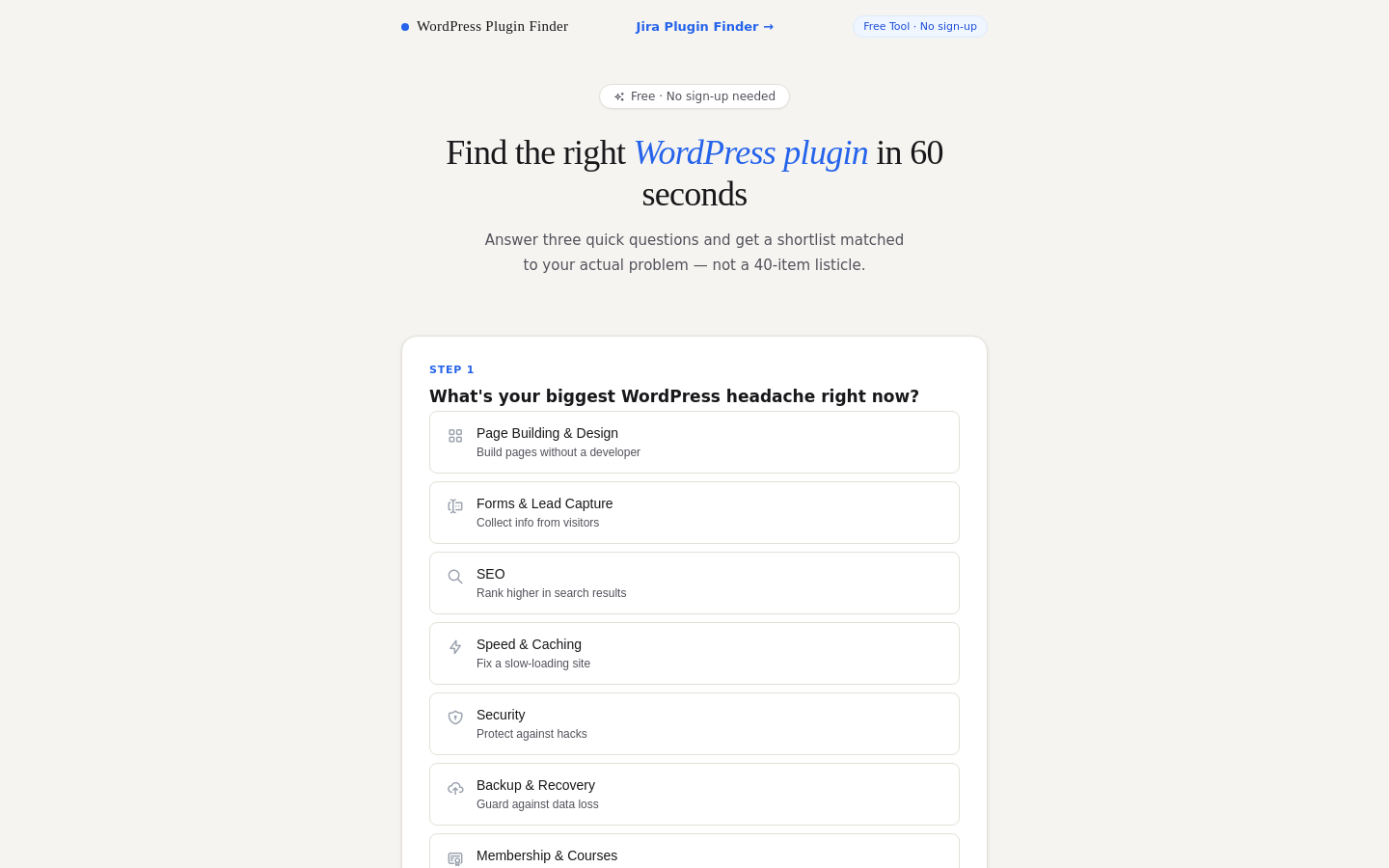 findrightplugin.com home page