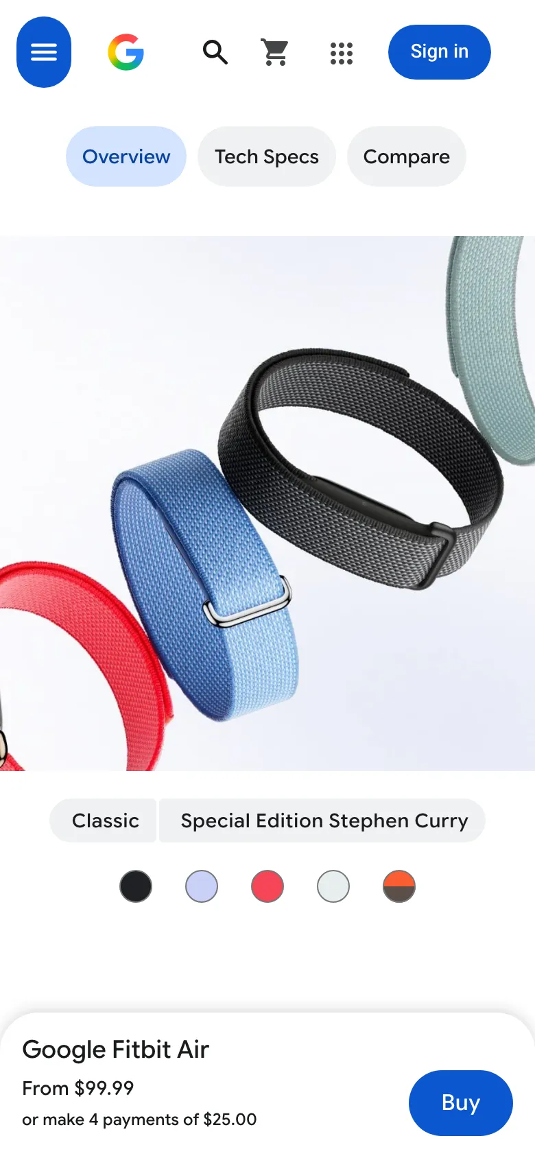 Product page