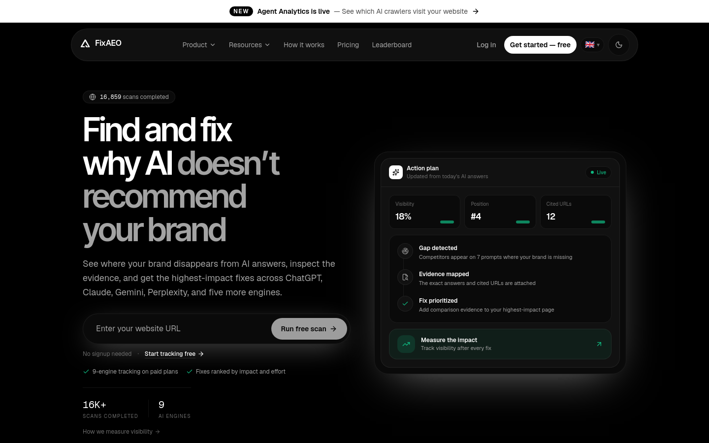 Captured homepage of fixaeo.com