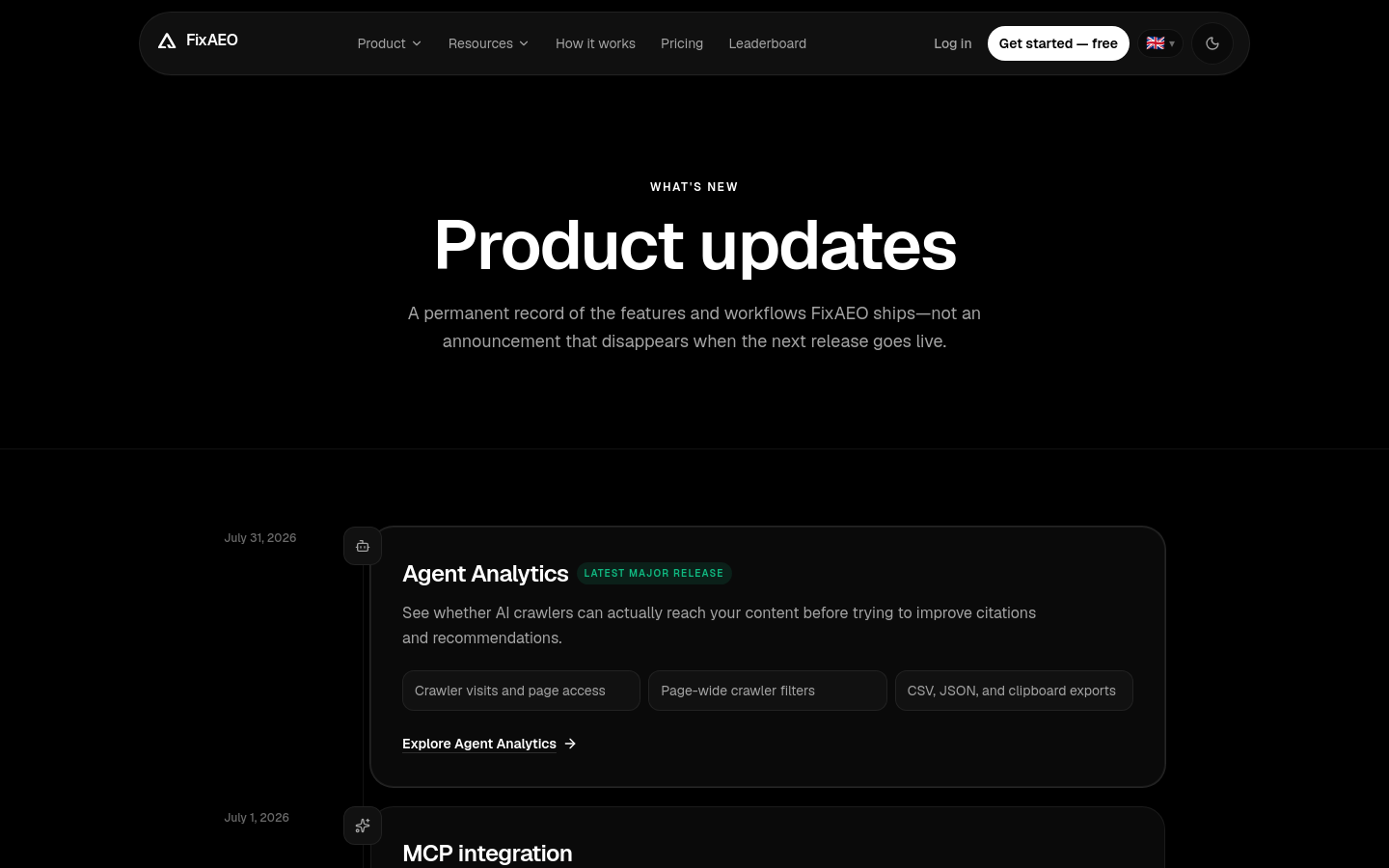 Product Updates