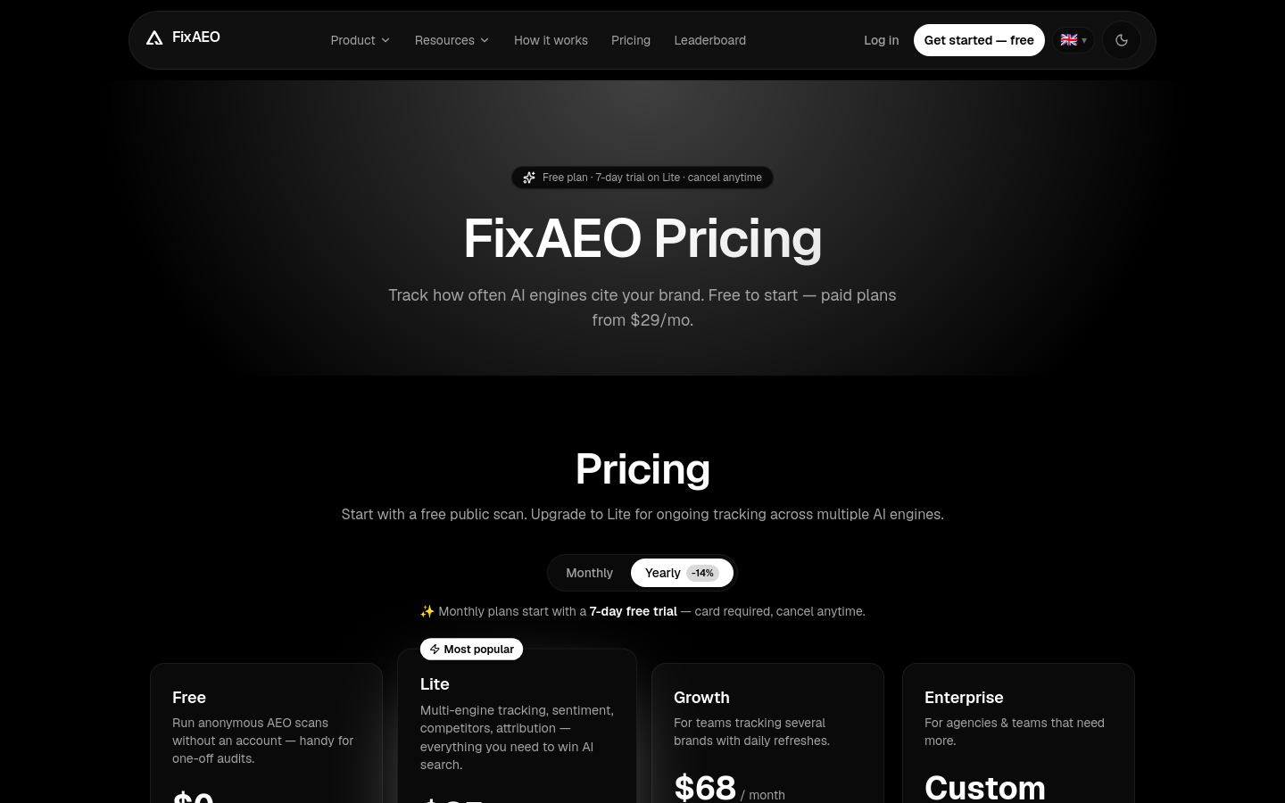Pricing