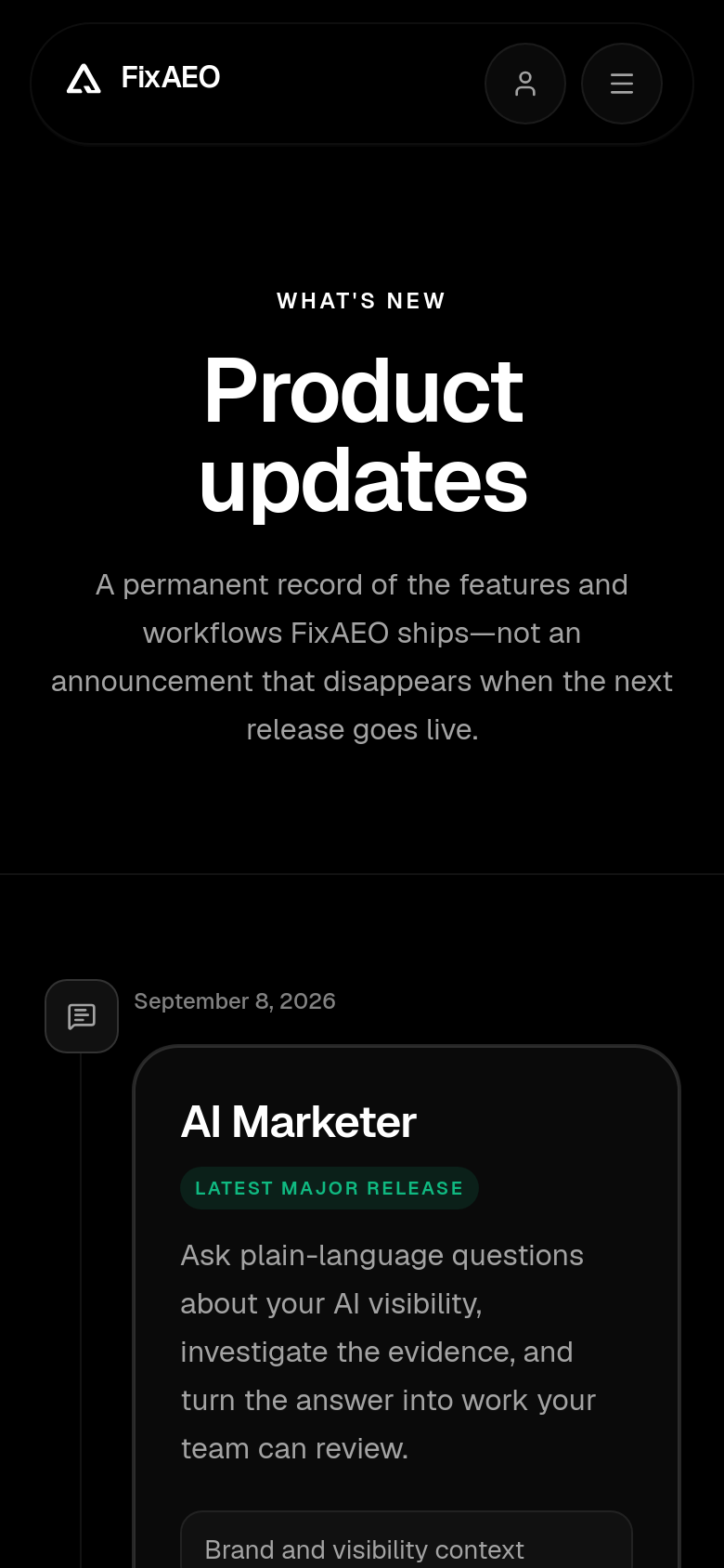 Product Updates