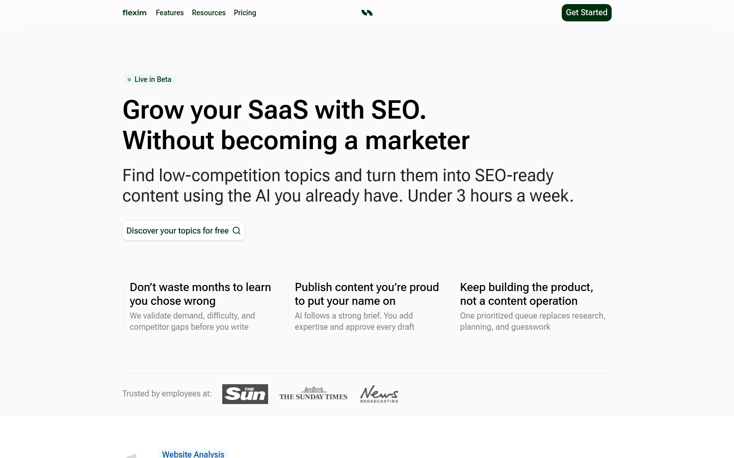 Captured Homepage / Lander