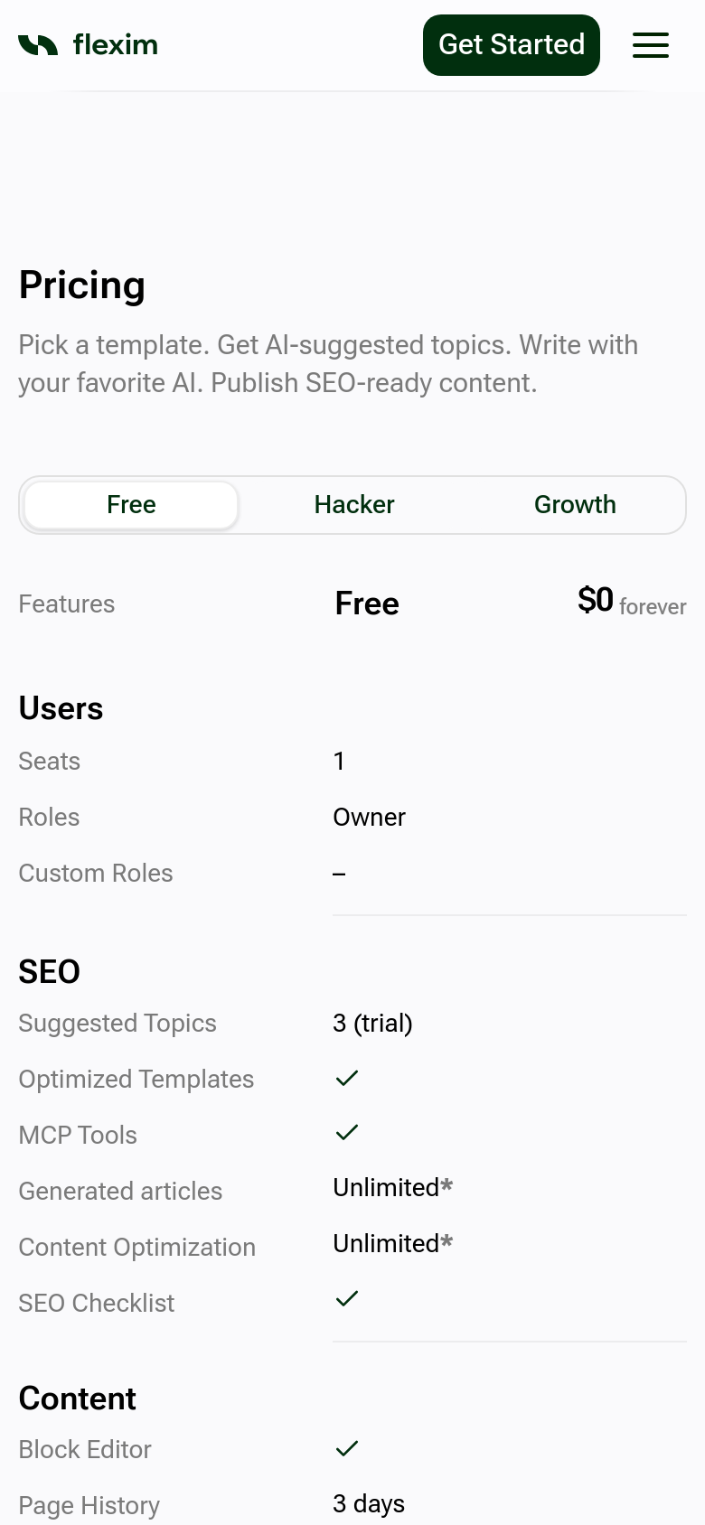 Pricing
