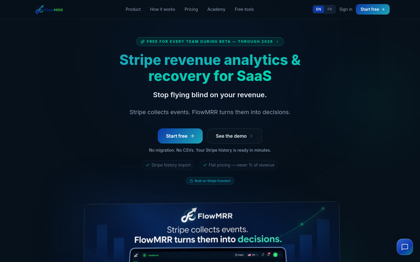 flow-mrr.com desktop capture of the first page