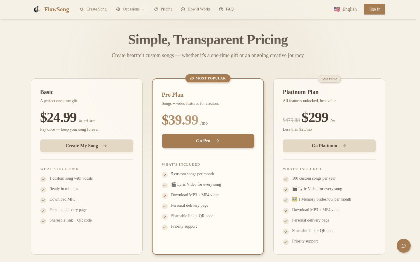 Pricing