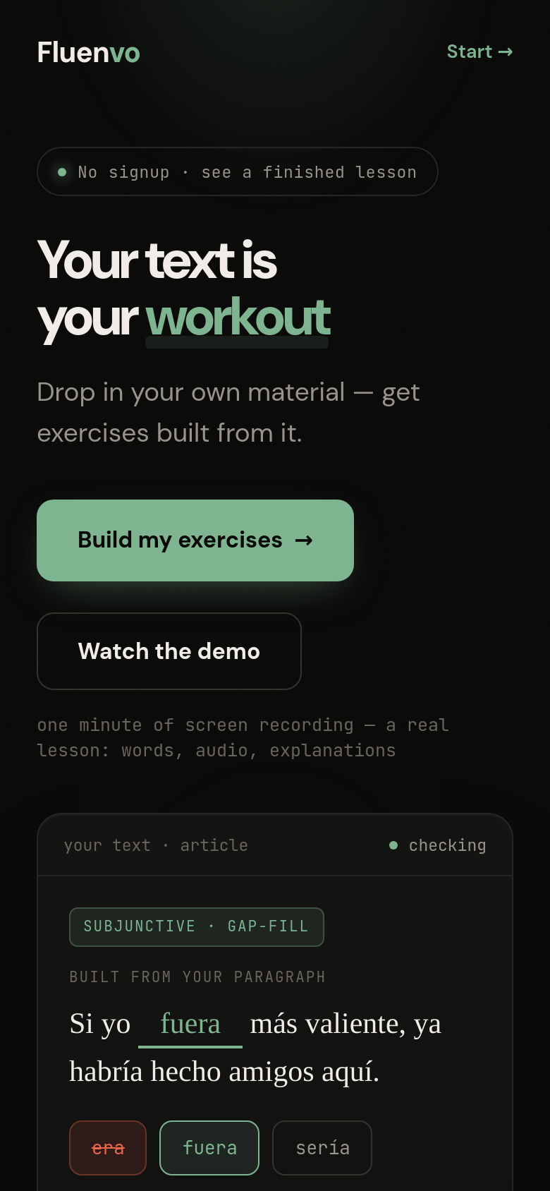 Homepage / Lander