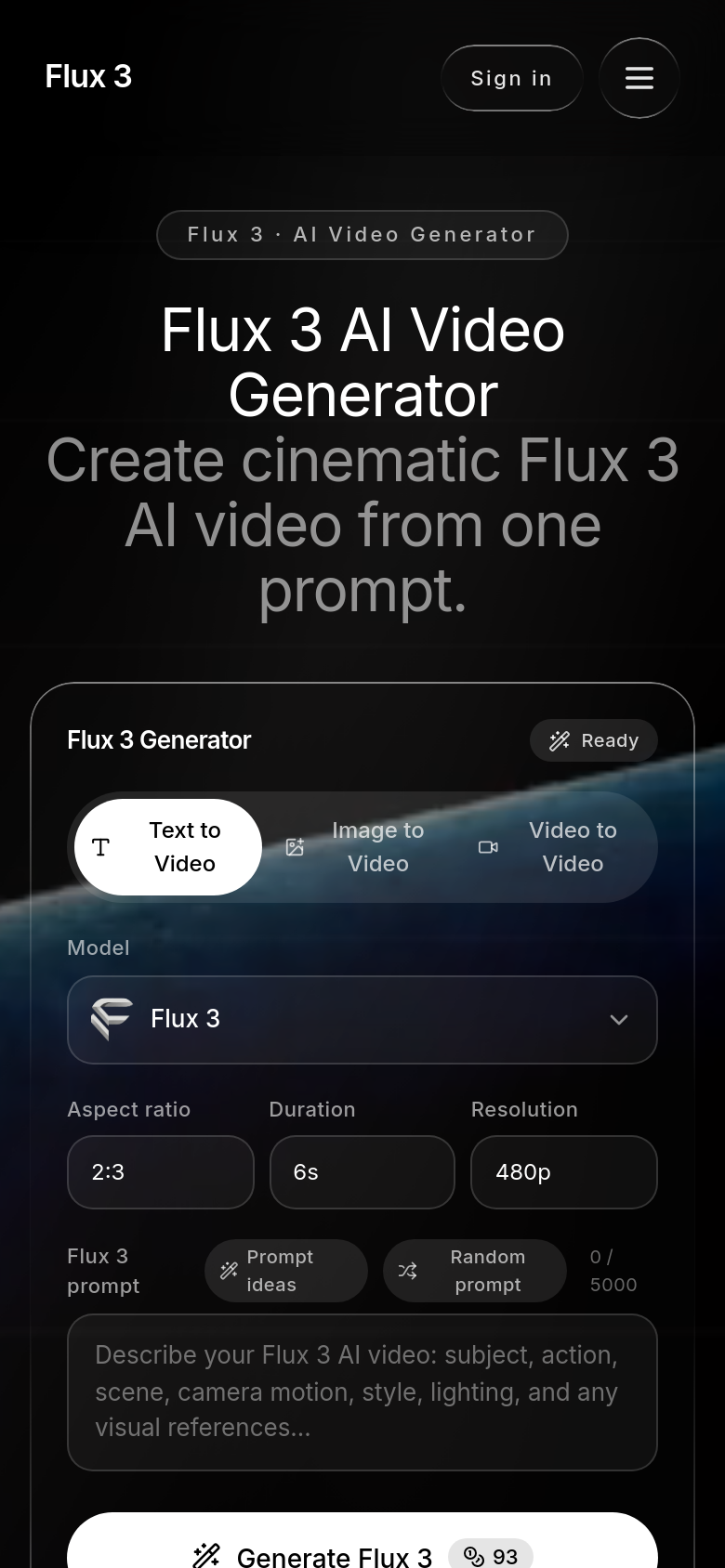 flux-3.im mobile capture of the first page