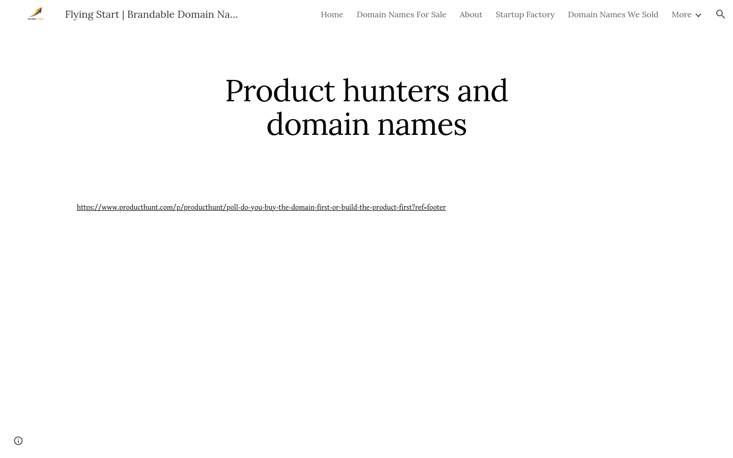 Product Hunters And Domain Names