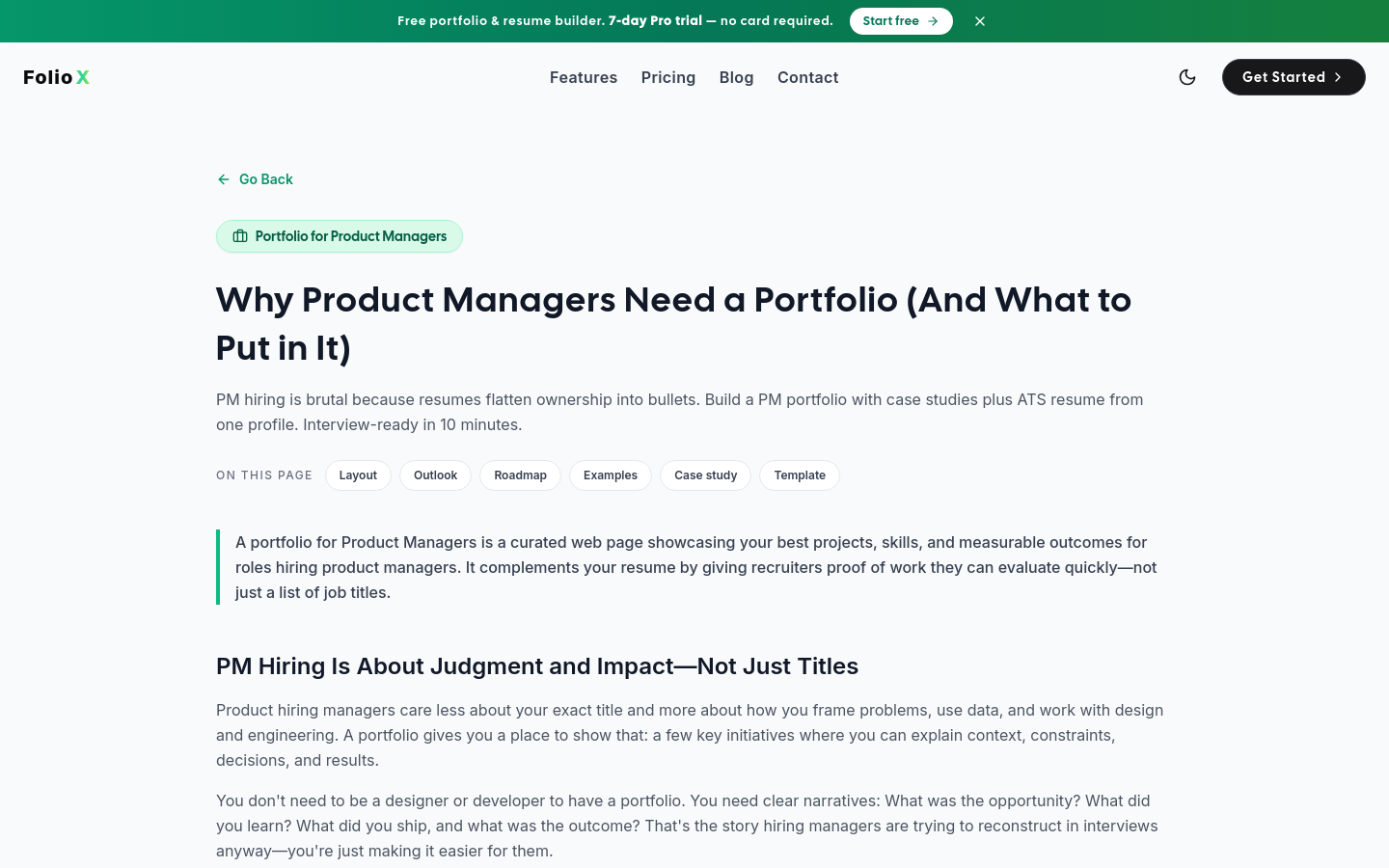 Portfolio For