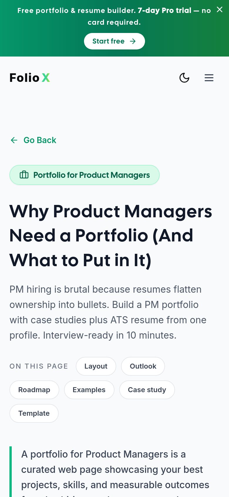 Portfolio For