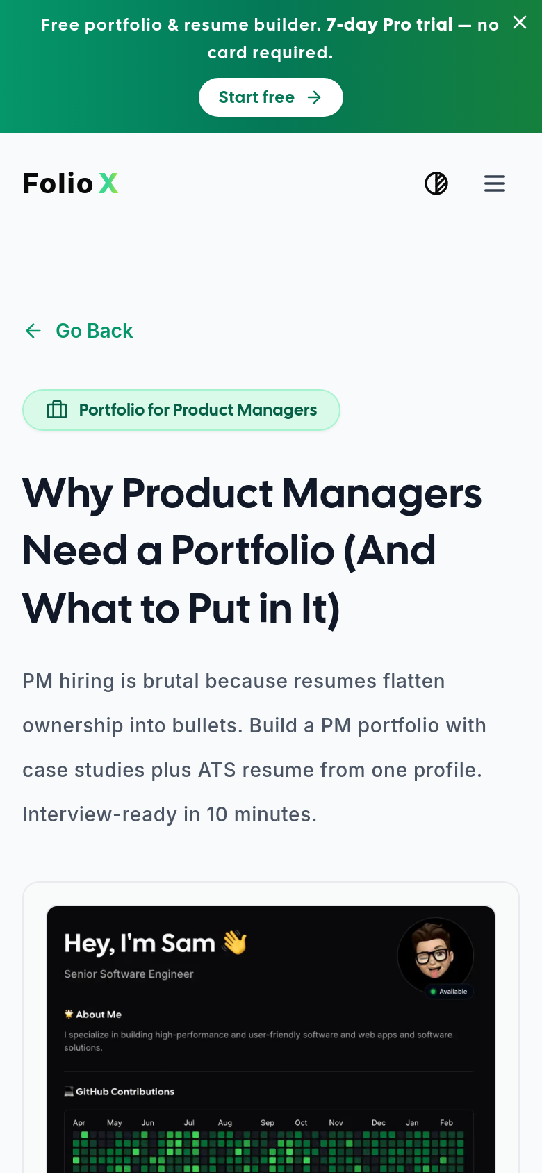 Portfolio For