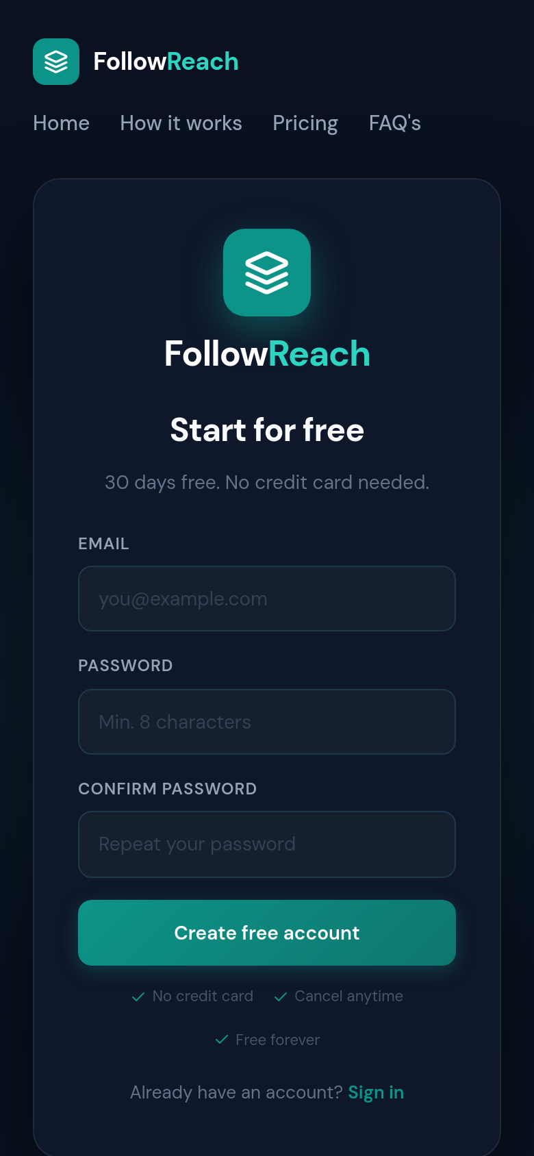 Signup