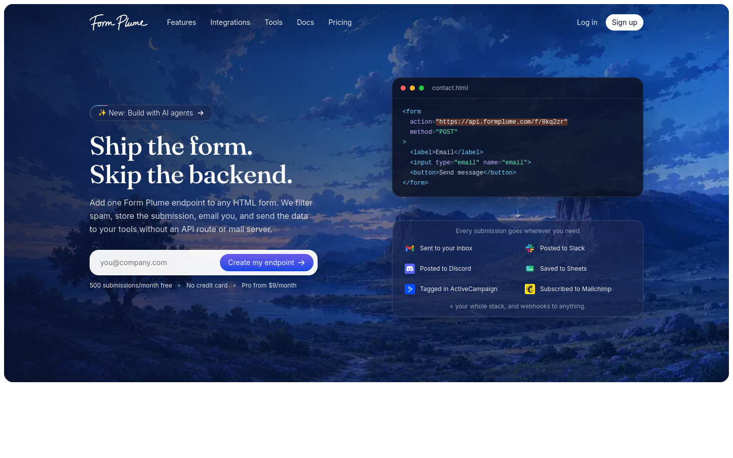 Captured Homepage / Lander