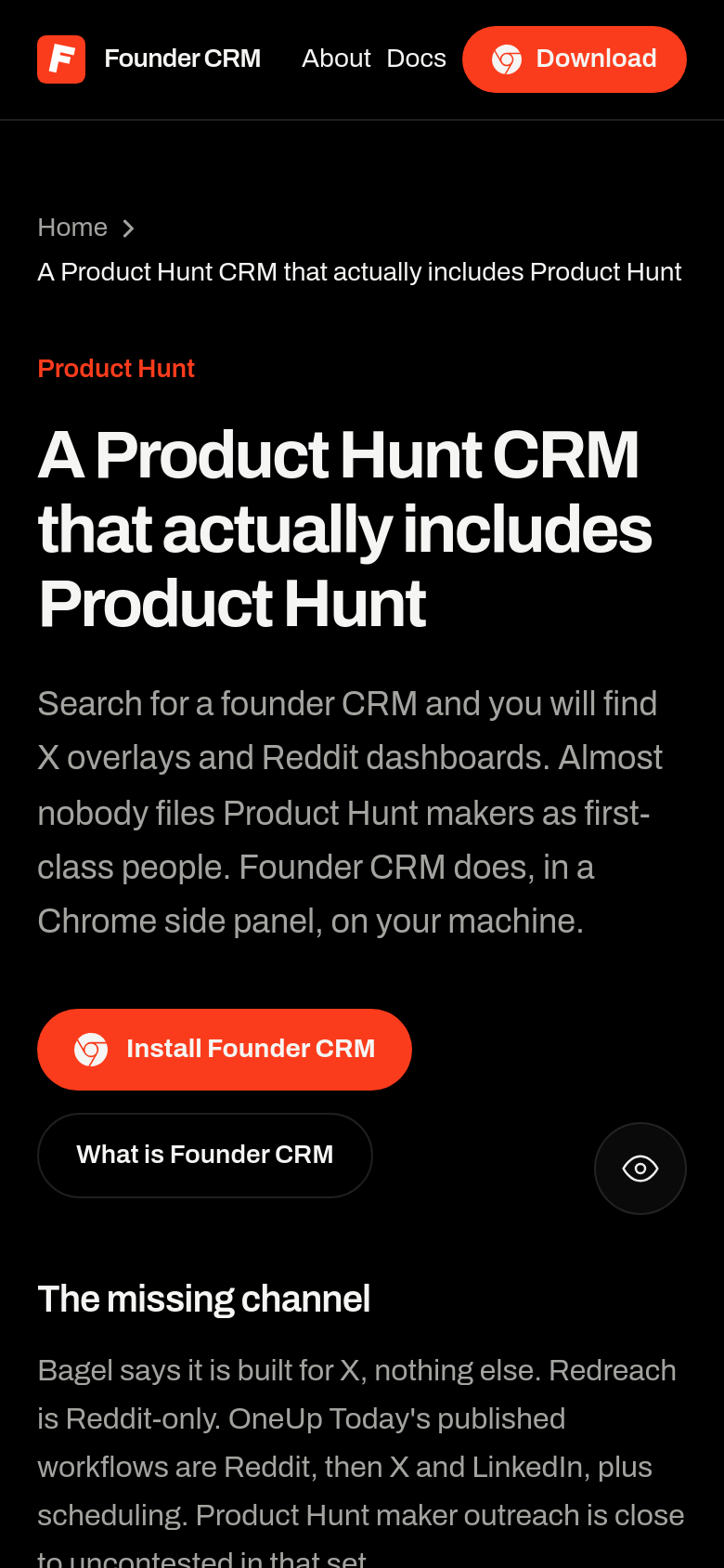 Product Hunt Crm