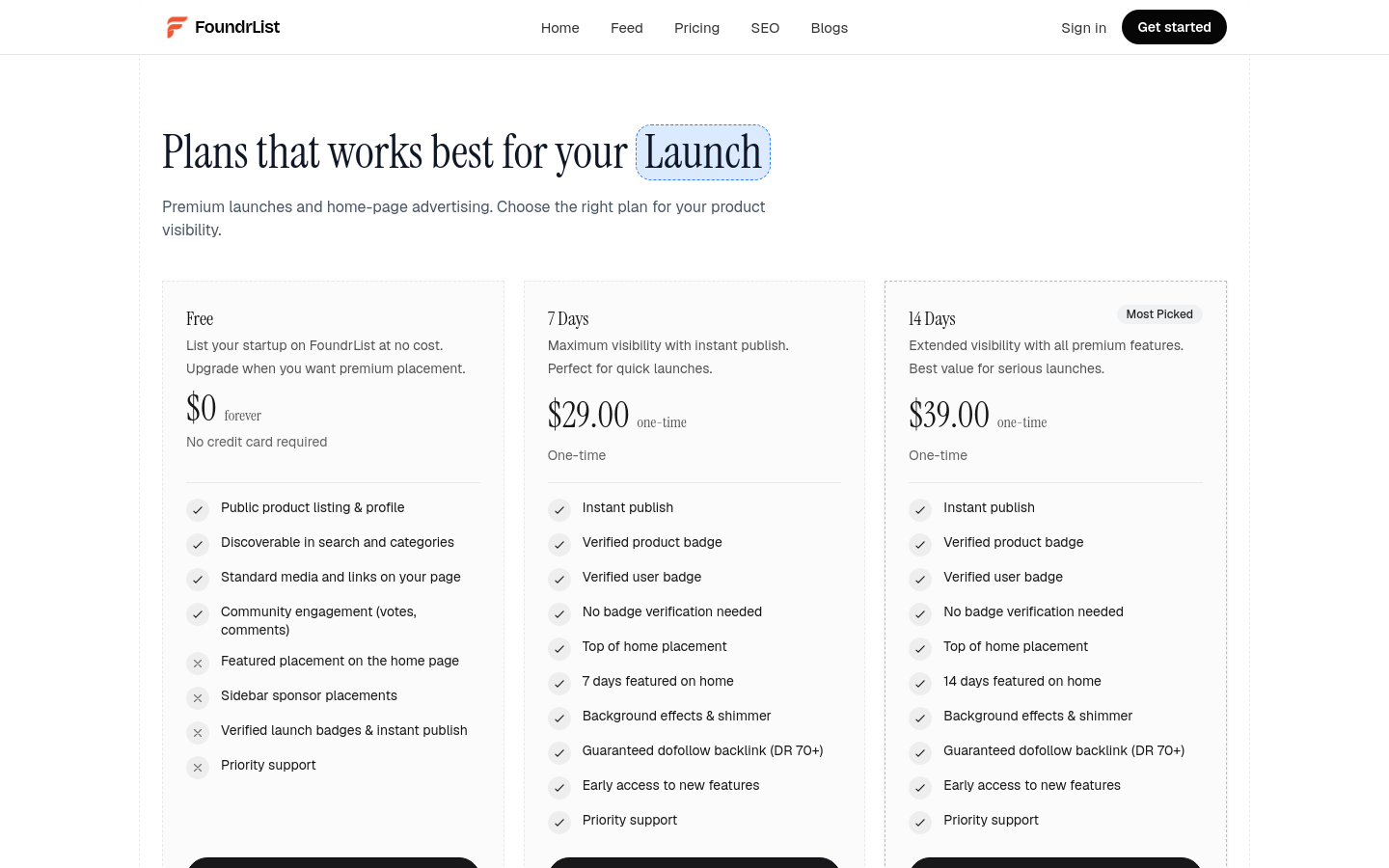 Pricing