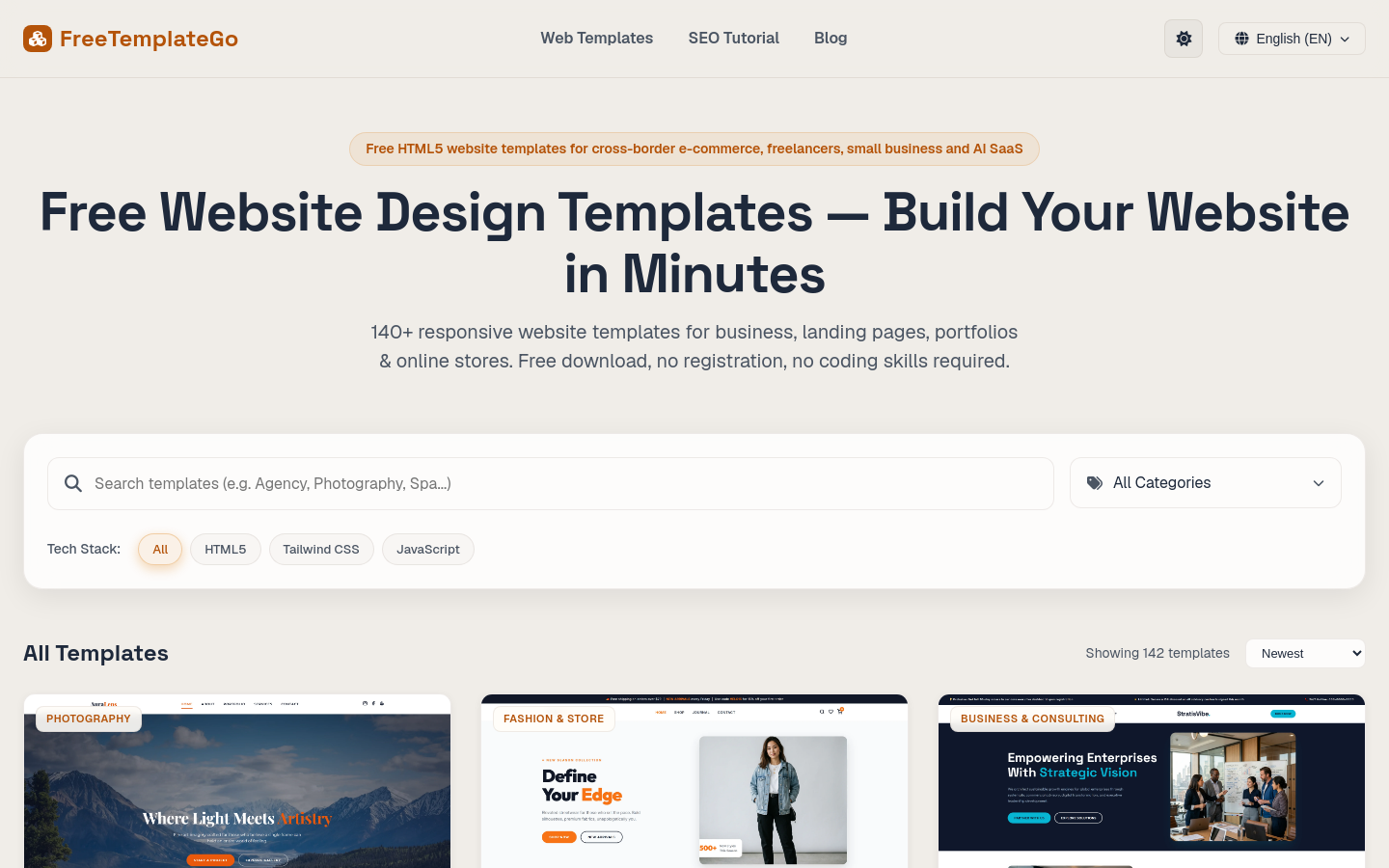 Captured Homepage / Lander