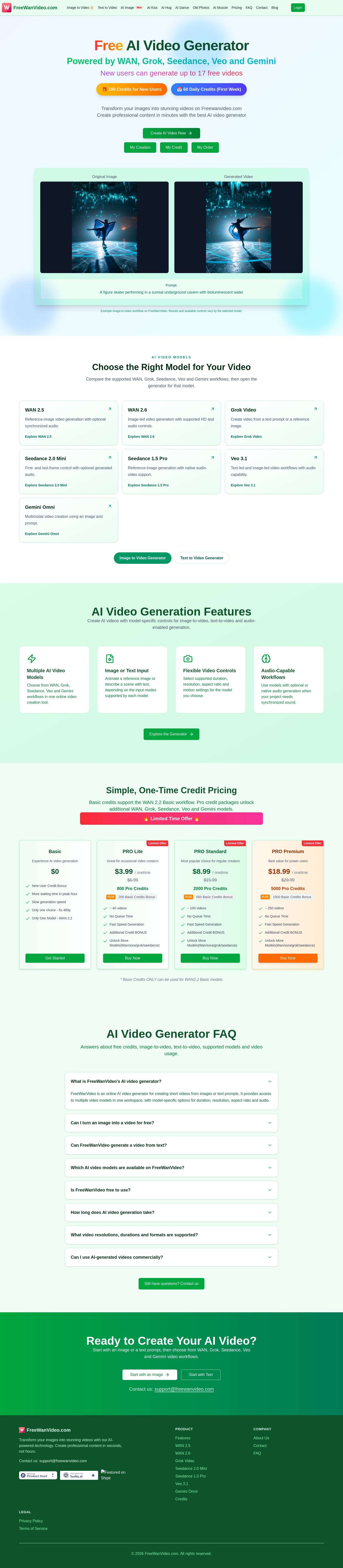 freewanvideo.com — The Pricing Page