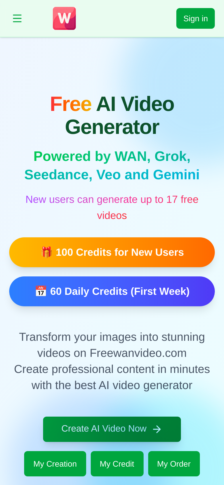 Homepage / Lander