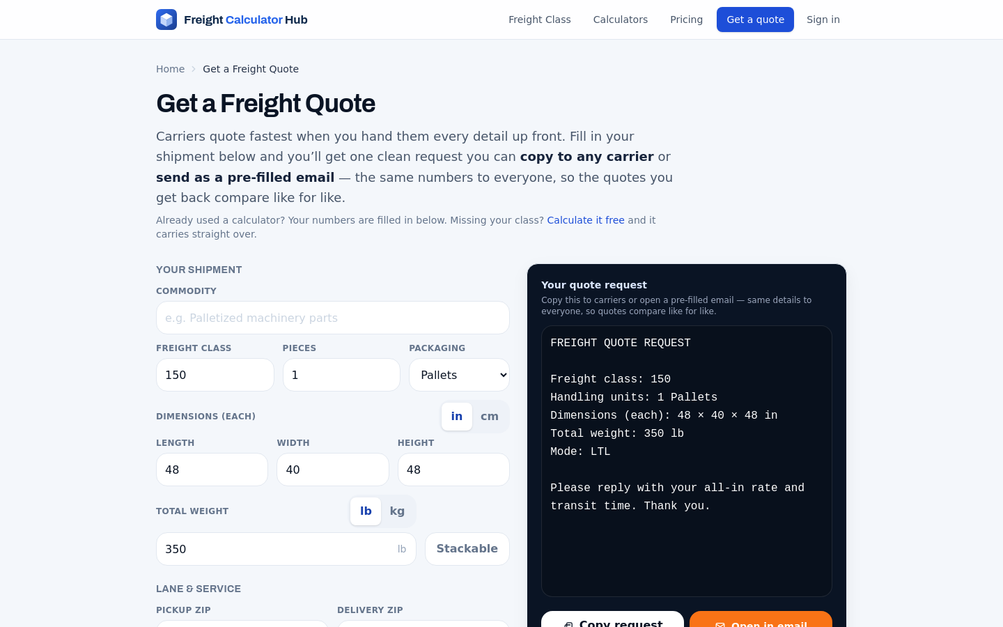 Freight Quote