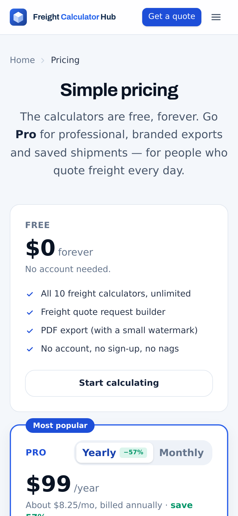 Pricing
