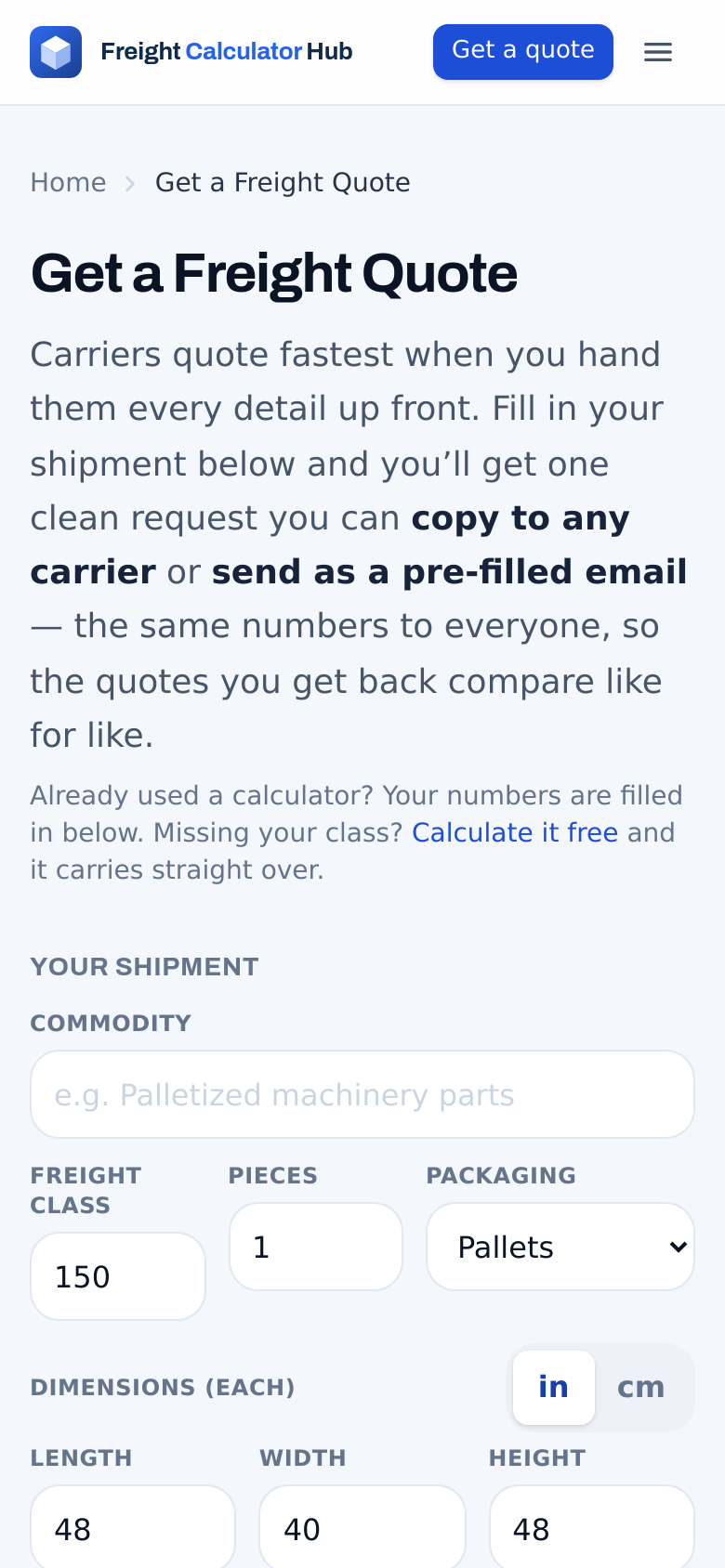 Freight Quote
