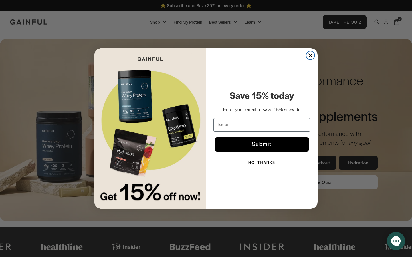 Above-the-fold capture of gainful.com
